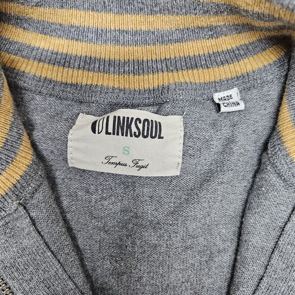 Linksoul Mens Gray 1/4 Zip Pullover Sweater Size Small - Picture 7 of 8